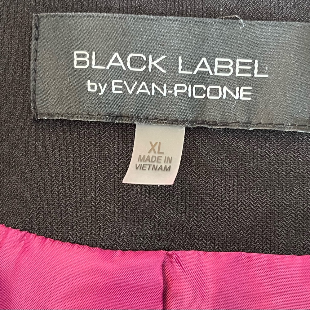 Black Label by Evan Picone Purple and Black Blazer with Structured Silhouette - Picture 2 of 10